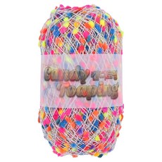 mamaknit Candy Topping 編織線 40g, 01 白色 + 螢光混色, 1個