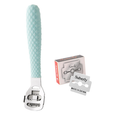 Foaming Home 清爽後綴式不鏽鋼去腳皮器 100g + 刀片3入組 隨機出貨, 1套