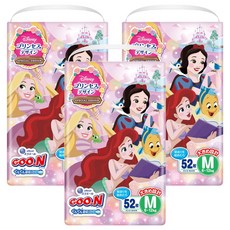 GOO.N 大王 elleair 艾黎艾爾 日本境內版 迪士尼公主紙尿褲/尿布 6~12kg, M, 156片