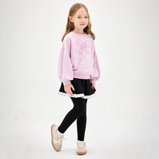 젤리스푼 여아용 리본포인트 플리츠 스커트 레깅스