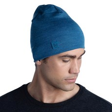 西班牙 BUFF 美麗諾羊毛重磅常規毛帽, 素色灰藍, 1個