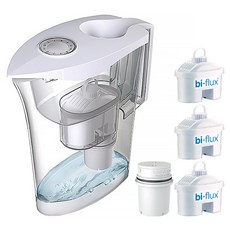 LAICA 萊卡 國際版除菌生飲濾水壺 + 雙流濾芯 3個 + 除菌濾芯 2.8L, 1套, 白色