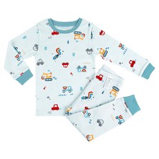 Maykids 男童夢幻樂園車30支羅紋家居服上下套裝