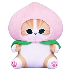 KHTOY 貓福珊迪 坐姿水蜜桃裝, 白色, 1個