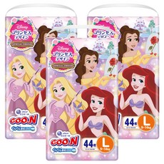GOO.N 大王 elleair 艾黎艾爾 日本境內版 迪士尼公主紙尿褲/尿布 9~14kg, L, 132片