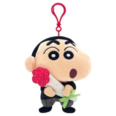 Shinchan 蠟筆小新 電影版 包包吊飾 新郎小新, 混合顏色, 1個, 13cm