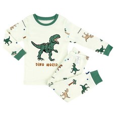 Maykids 男童 Power Up Dino 30支羅紋家居服上下套裝