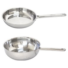 쉐프웨이 인덕션 무연마제 통5중 스테인레스 팬 세트 2개, 1세트, 후라이팬 28cm + 궁중팬 30cm
