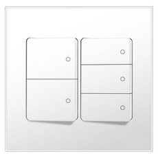 Boedam 開關5孔2個用跳線內置 雪白色