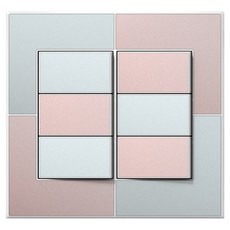 TILINS Gallery Mint Rose 1路開關 6孔 白色外框, 1個