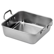 Balunfini 電磁爐IH多用途不鏽鋼方形火鍋, 銀色, 1個, 15cm