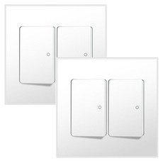 Boedam 2孔開關 2入 內建跳線 雪白色, 2個