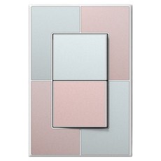 TILINS Gallery Mint Rose 1路開關 2聯 白色框架, 1個