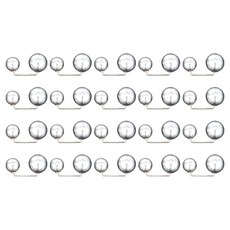 Khohimo 衣服固定別針 珍珠胸針 20件組 5W0507, 銀色, 1套