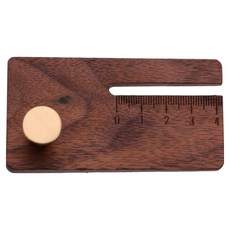 Khohimo 皮革工藝工具 菱斬縫線打孔作業輔助板 5W0498, 胡桃木, 1個