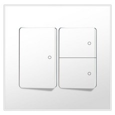 Boedam 3孔開關 2聯用 內建跳線 雪白色, 1個