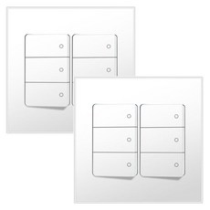 Boedam 6孔開關 2個用 內建跳線 雪白色, 2個