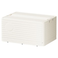 小麥購物 大容量家用摺疊收納箱 L1392 單層 108L, 1個, 奶油色