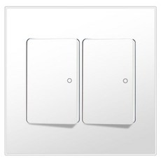 Boedam 2孔開關 2入 內建跳線 雪白色, 1個