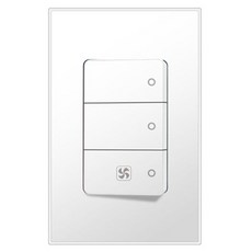 Boedam 3孔開關 風扇 FAN 內建跳線 雪白色, 1個