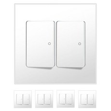 Boedam 2孔開關 2入 內建跳線 雪白色, 5個