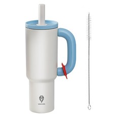 Bendura 內建吸管大容量隨行杯, 象牙白, 1個, 1.2L