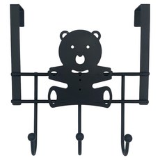 小熊門板 3勾 A31008, 1個, 黑色