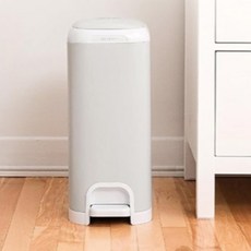 Diaper Genie 不鏽鋼雙重鎖臭尿布處理器/嬰兒尿布桶, 30L, 灰色