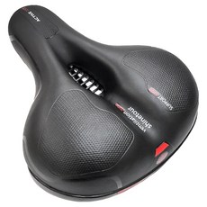 DIBOTE迪伯特 皮面導流氣孔超彈性坐墊 W3131-R, 黑色 + 紅色, 1個