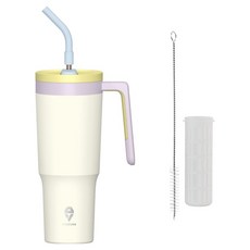 벤듀라 대용량 티 인퓨저 텀블러, 벨벳 아이보리, 1.2L, 1개