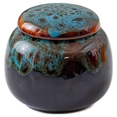 Onlyum風水家裡淨化迷你花瓶 07 亮面 綠色圖案, 1個