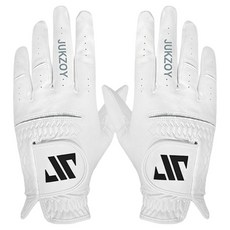 Jukjoy 男女通用 Rytex 高爾夫手套 雙手用, 白色, 1套