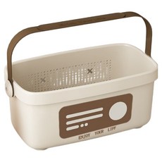 宿舍用大型長方形沐浴籃, 棕色