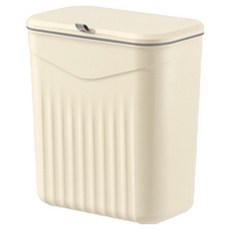 편리홈 다용도 걸이형 가정용 쓰레기통 9L, 크림