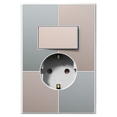 TILINS Gallery 綠米色系列 1孔插座 白色框架, 1個