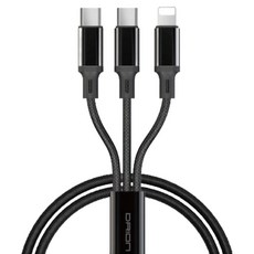 드리온 C핀 C핀 8핀 3in1 메탈 케이블, 1개, 블랙, 1.5m