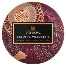 VOLUSPA 葚野莓 迷你錫蠟燭, 落葉 + 黑加侖 + 野生黑莓 + 金琥珀, 113g, 1個