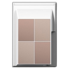 TILINS Gallery Brown Gold 接地2孔插座 45度防雨型 白色框架, 1個