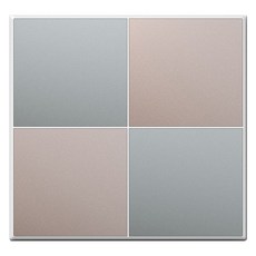 TILINS Gallery 通訊空白面板 盲蓋 2孔用 綠米色 白色外框, 1個