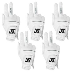 Zukjoy Ritex 高爾夫手套 右手用, 5個, 白色