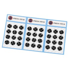 앙플러스 옷 똑딱이 스냅 단추 10mm 12p, 블랙, 3개