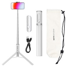 마타스튜디오 블루투스 스마트폰 셀카봉 삼각대 155cm, 화이트, 1개, MT-15