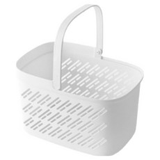 斜紋排水沐浴籃 收納籃, 白色