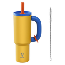 Bendura 內建吸管大容量隨行杯, 黃色, 1個, 1.2L