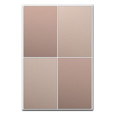 TILINS Gallery 通訊空白面板 盲蓋 單聯 棕金色 白色外框, 1個