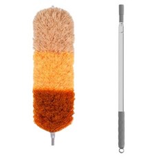 셀리빙 가게 사무실 길이조절 먼지털이, 오렌지, 1개