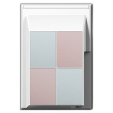 TILINS Gallery 接地插座 2孔 45度 防潑水型 薄荷玫瑰 + 白色外框, 1個