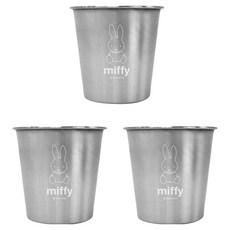 kitchen U 幼兒用Miffy不鏽鋼304杯 200ml, 單色, 3個