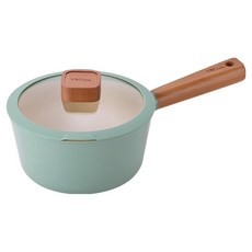 VBC CASA 電磁爐陶瓷單柄鍋, 綠色, 1個, 18cm