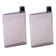Osun 暢銷日韓A5筆記本造型水瓶/水壺 CE206, 420ml, 2個, 黑灰色